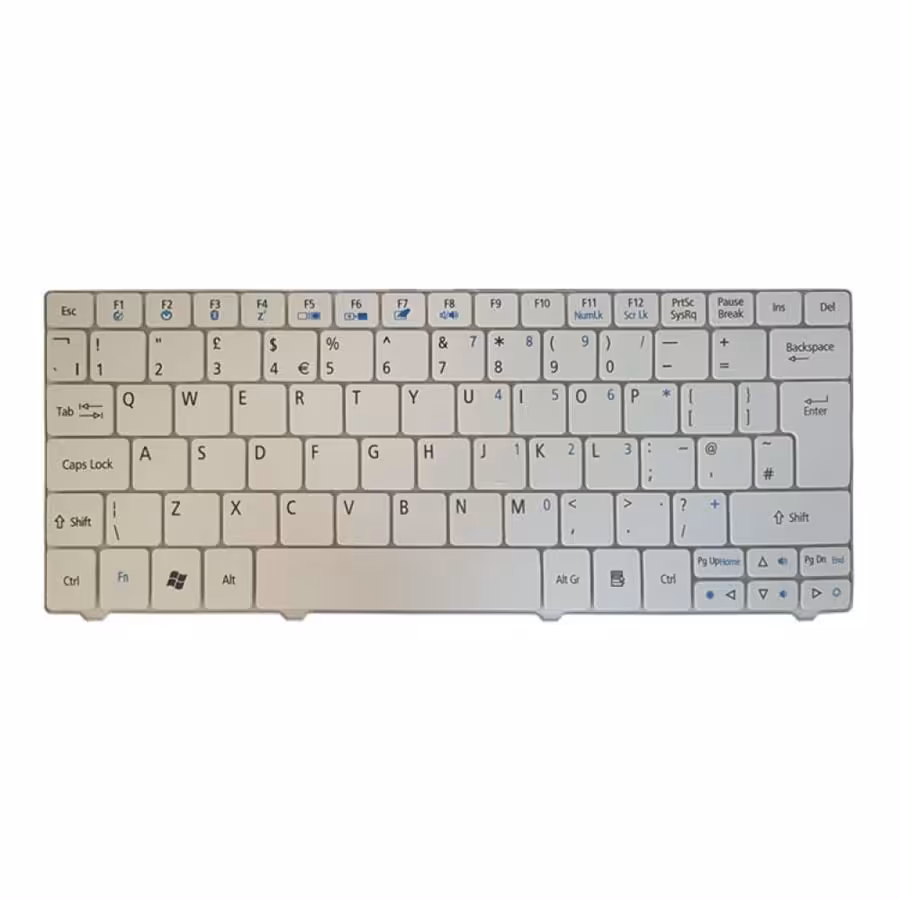 کیبورد لپ تاپ ایسر مدل Aspire One 751 سفید