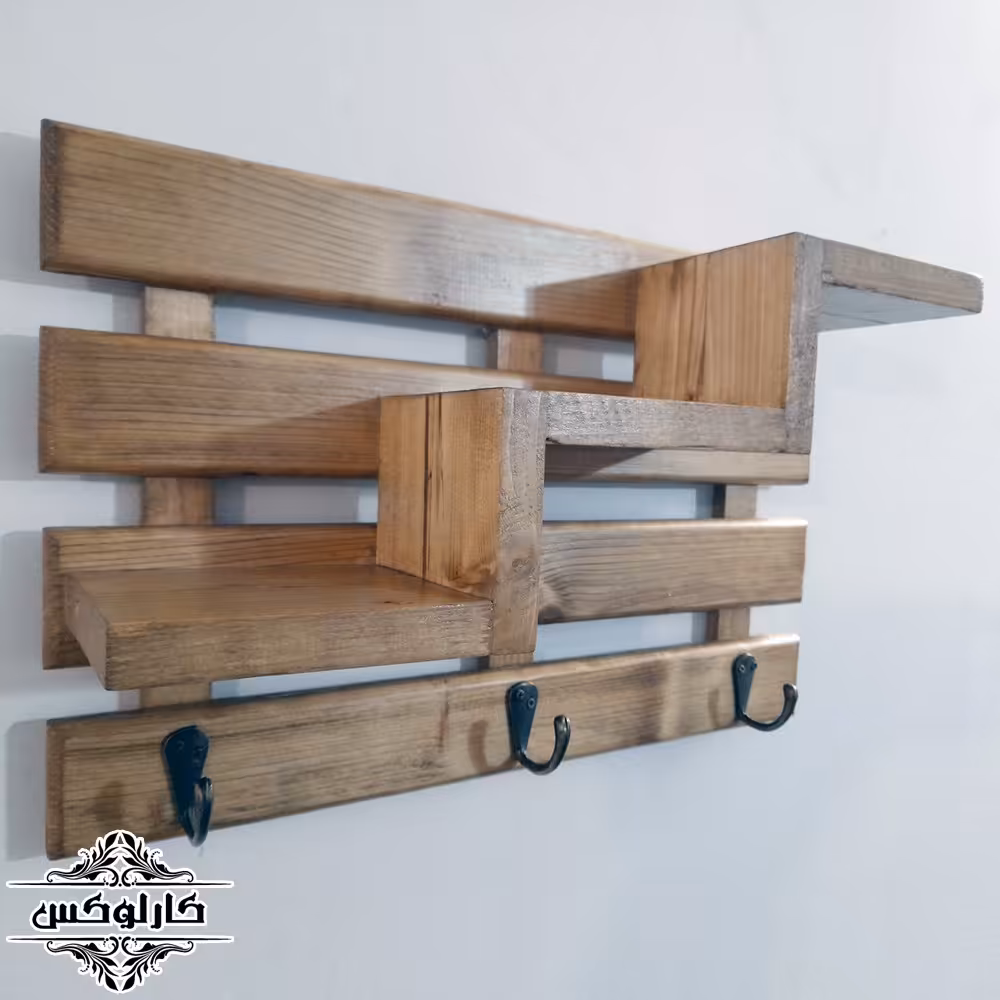 شلف وجا کلیدی چوبی طبقاتی (ارسال رایگان)