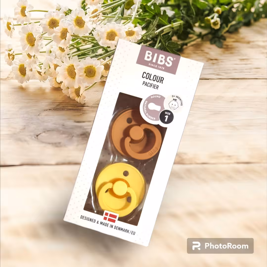 پستانک بیبس دانمارک سایز  0 ماه قهوه ای زرد