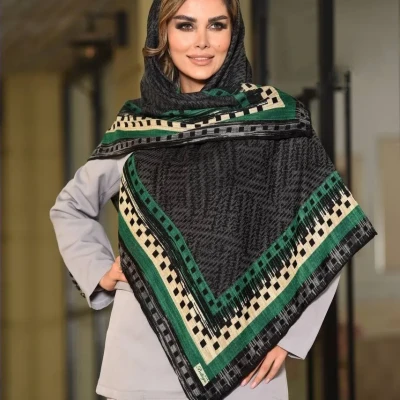 روسری نخی کشمیر پاییزه️قواره 125 دور دست دوزدر 6 رنگ شیک
