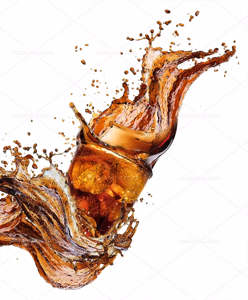 عکس نوشابه سیاه با یخ | گرافیک با طعم تربچه