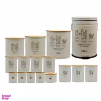 سرویس آشپزخانه 16 پارچه یونیک طرح کاکتوس کد 9092