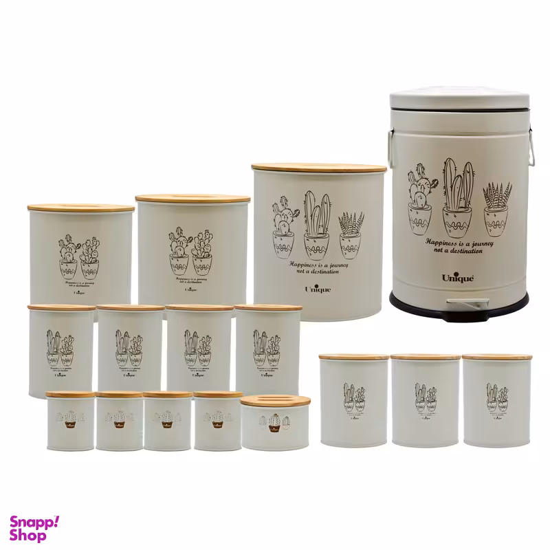 سرویس آشپزخانه 16 پارچه یونیک طرح کاکتوس کد 9092