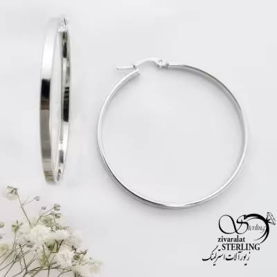 گوشواره حلقه ای بزرگ برند استیل کد 16127