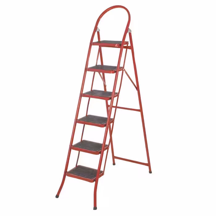 نردبان تاشو 6پله باکیفیت و درجه 1 با پله های 20 سانتی متری