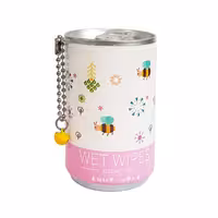 دستمال مرطوب طرح قوطی نوشابه صورتی