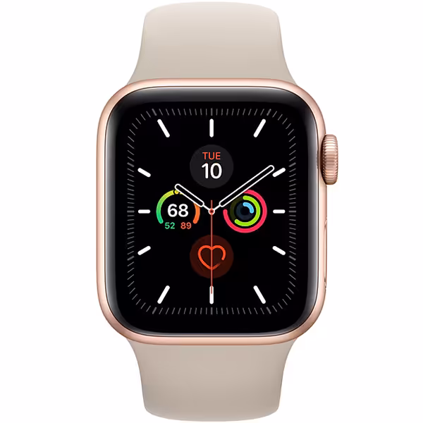 سری 5 اسپرت مردانه 44 میلیمتری Gold Aluminum Case with Stone Sport Band - Hiapple.ir