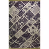 گلیم ماشینی افرند کد 9921 زمینه ذغالی (شش متری)