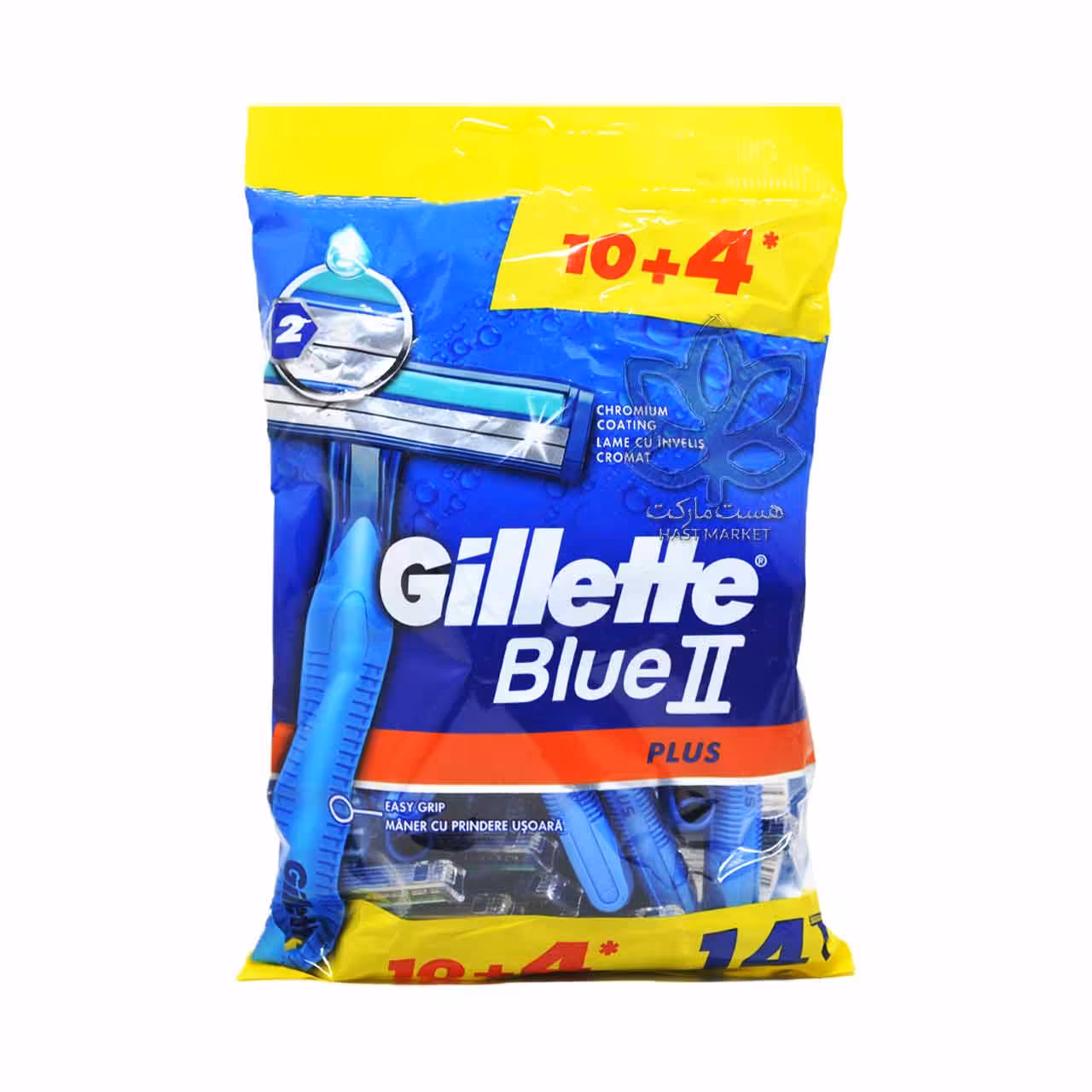 تیغ اصلاح دو لبه 14 عدد بلو پلاس ژیلت - gillette