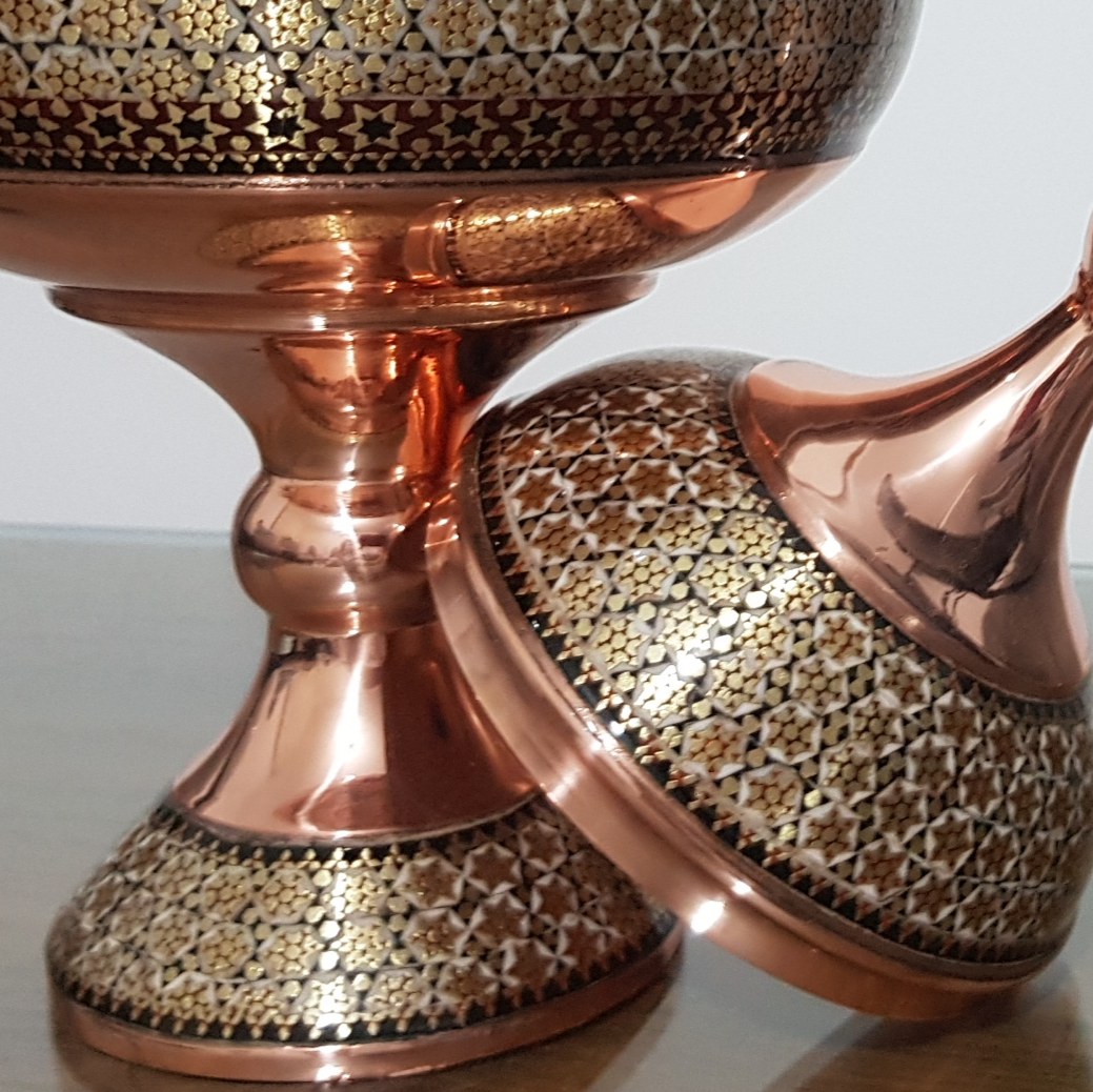 شکلات خوری مس و خاتم سایز 27