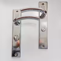 دستگیره درب چوبی سرویس چپ بازشو نگین مجموعه دوعددی (دستگیره پلاک)