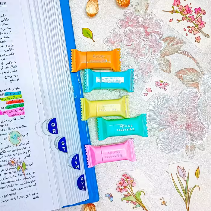 ماژیک هایلایت شکلات. آبنبات فانتزی . رنگاش خاصه . لوازم تحریر فانتزی 