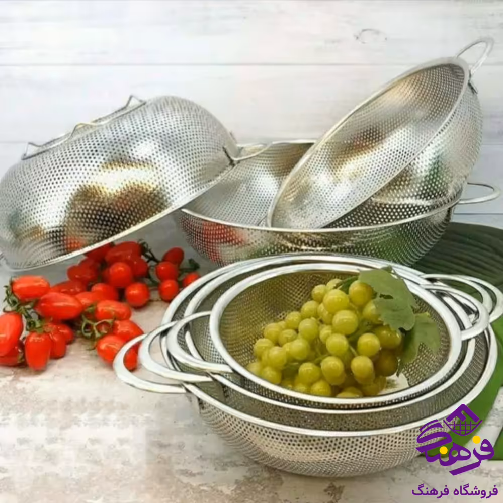 آبکش استیل 6 پارچه پانچ ام آر اس