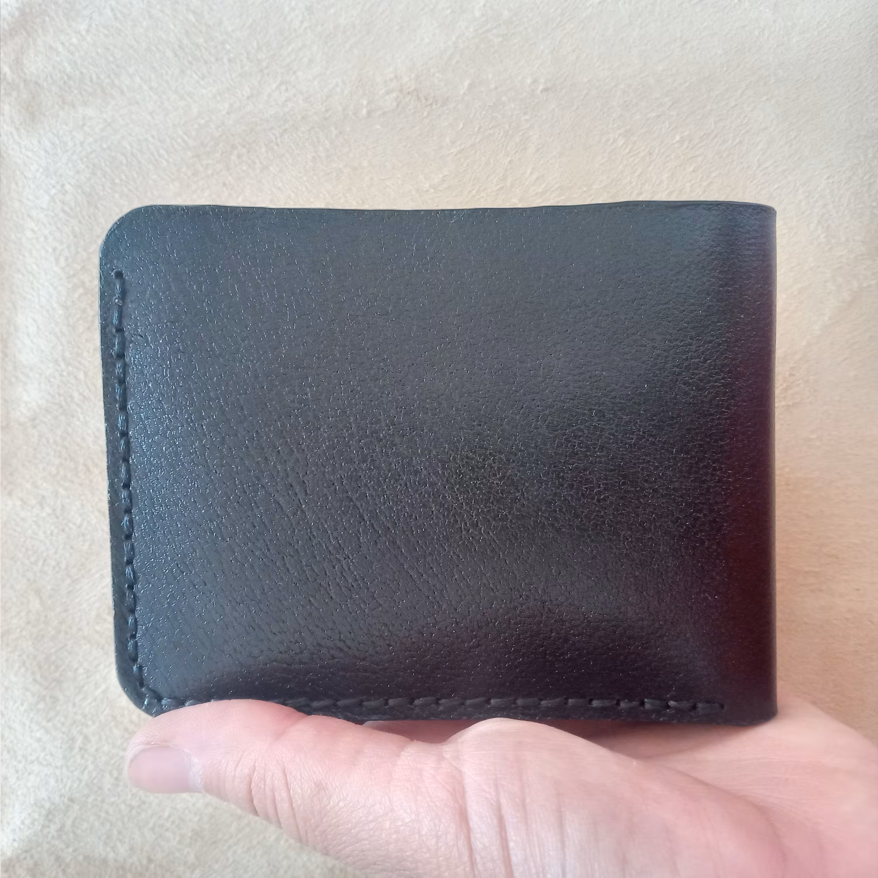 کیف پول جیبی دست دوز چرم طبیعی بزی