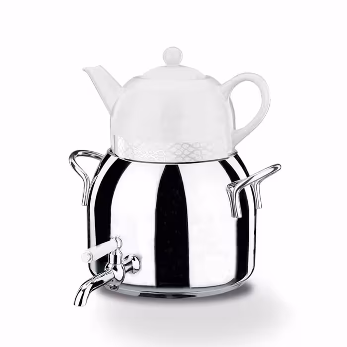 کتری و قوری شیردار مدل لونا دایموند کد A030 طرح دار