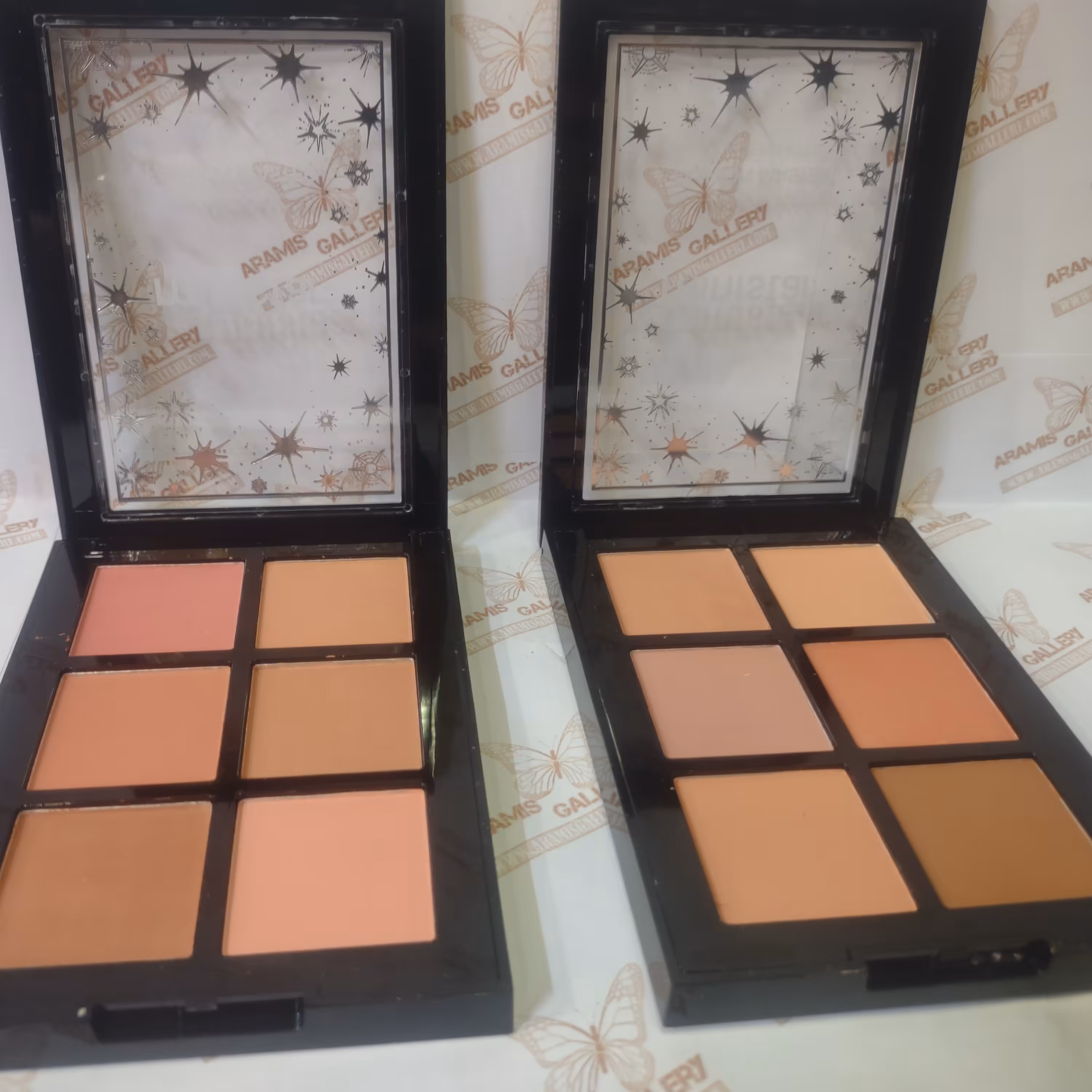 رژگونه 6 رنگ مات برند مینی استار در دو سری رنگ بندی شماره یک و دو