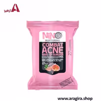 دستمال مرطوب آرایش پاک کن ضد آکنه نینو 27عددی