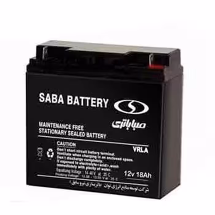 باتری یو پی اس صبا باتری سیلد لید اسید 12 ولت 18 آمپر ساعت