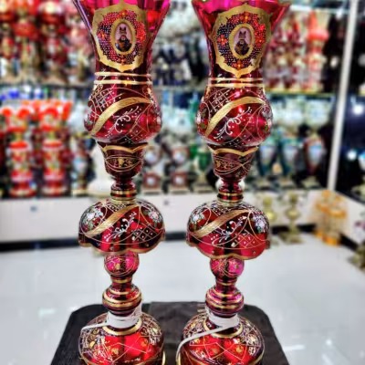 شمعدان لاله عباسی به صورت جفتی