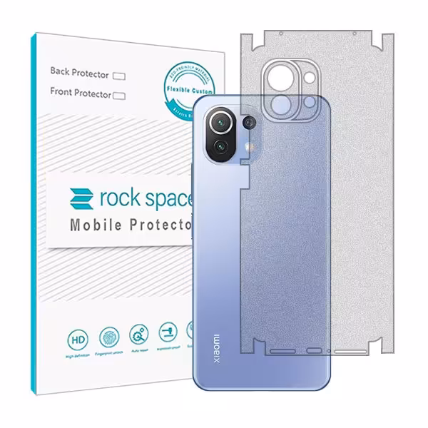 گلس محافظ پشت گوشی شیائومی Mi 11 Lite 4G مدل نانو هیدروژل مات برند راک اسپیس کد 23005M
