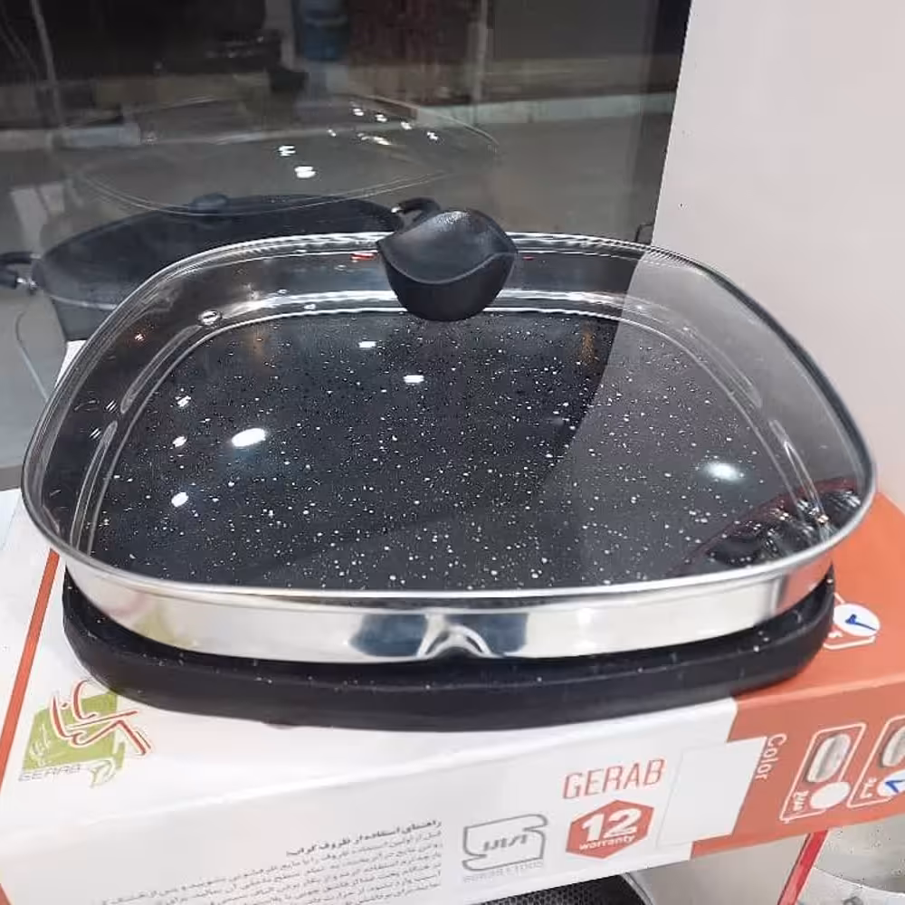 تابه گریل چدنی اصل مدل چهارگوش