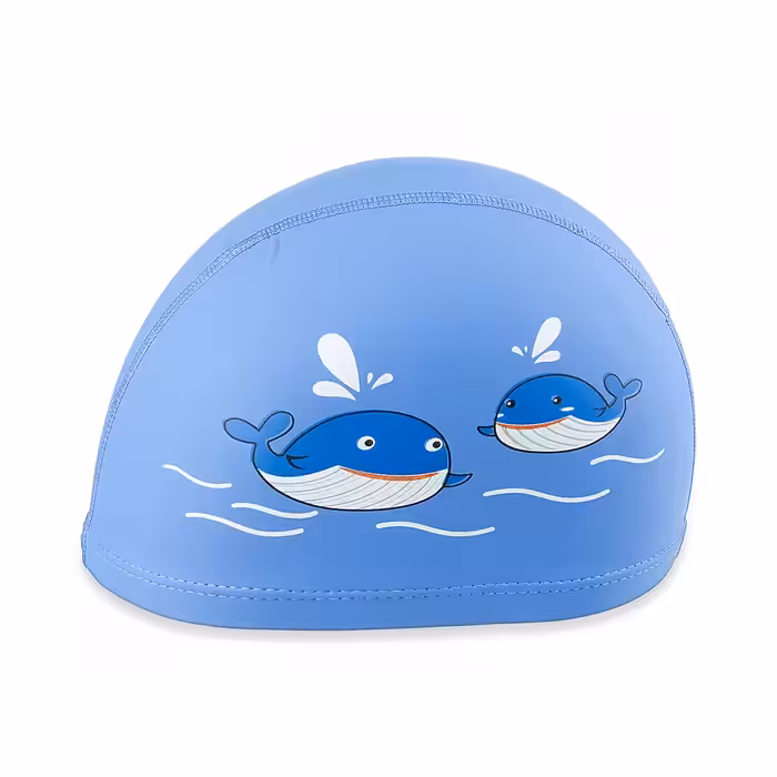 کلاه شنا بچه گانه PU – YONGBO HMK | آبی/سرمه ای