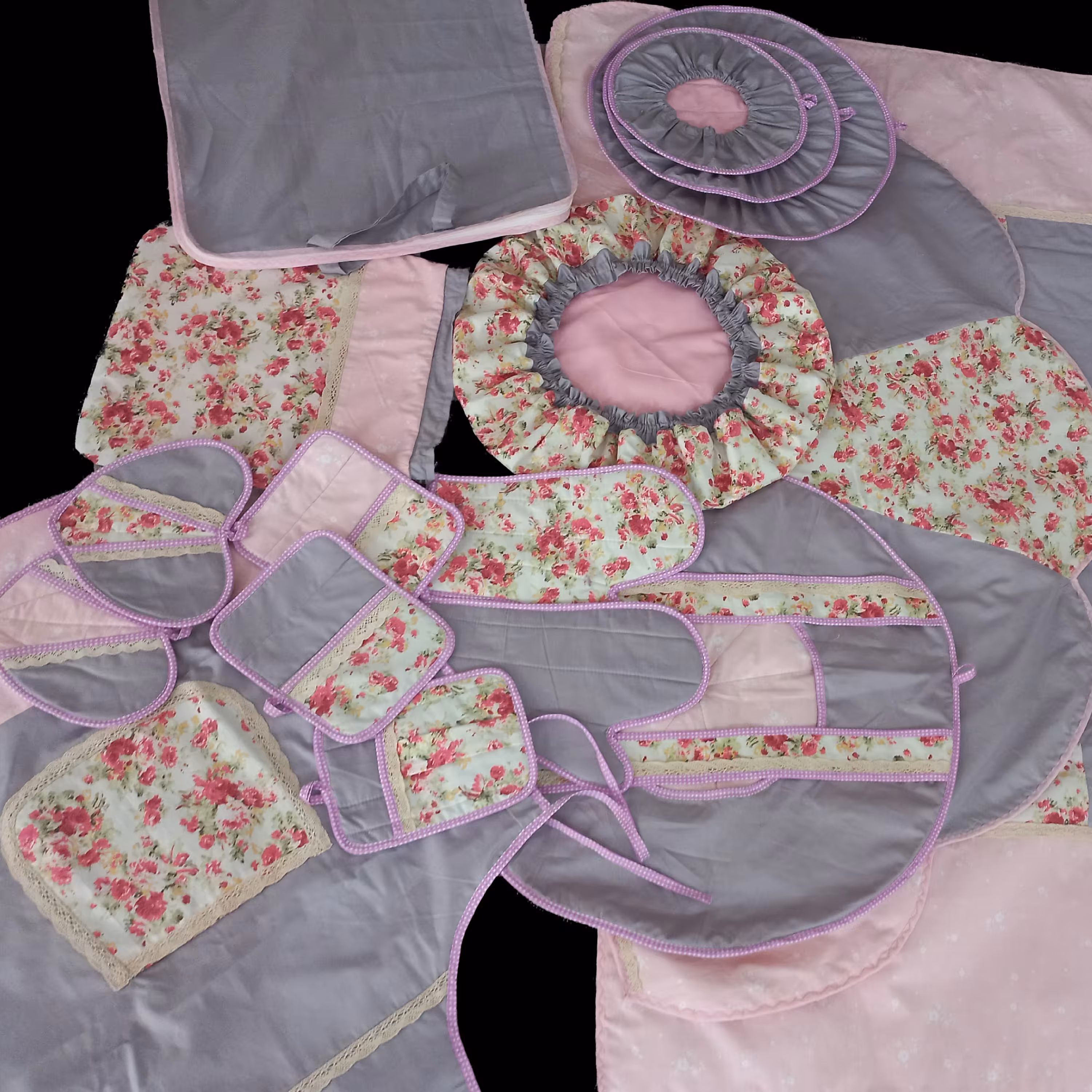 سرویس آشپزخونه جنس کتان نخ 