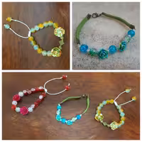 دستبند سنگ و گل سرامیکی