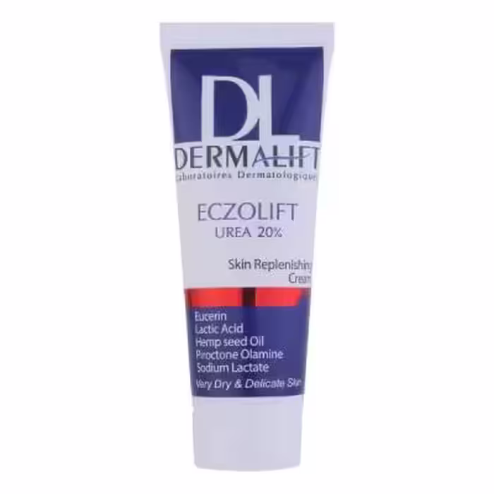 کرم مرطوب کننده بدن درمالیفت مدل ECZOLIFT UREA 20% مناسب پوست‌های خشک حجم 40 میلی لیتر