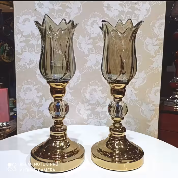 شمعدانی شمعدانی شیشه ای لاله شمعدانی شمعدانی فلزی شمعدانی رومیزی