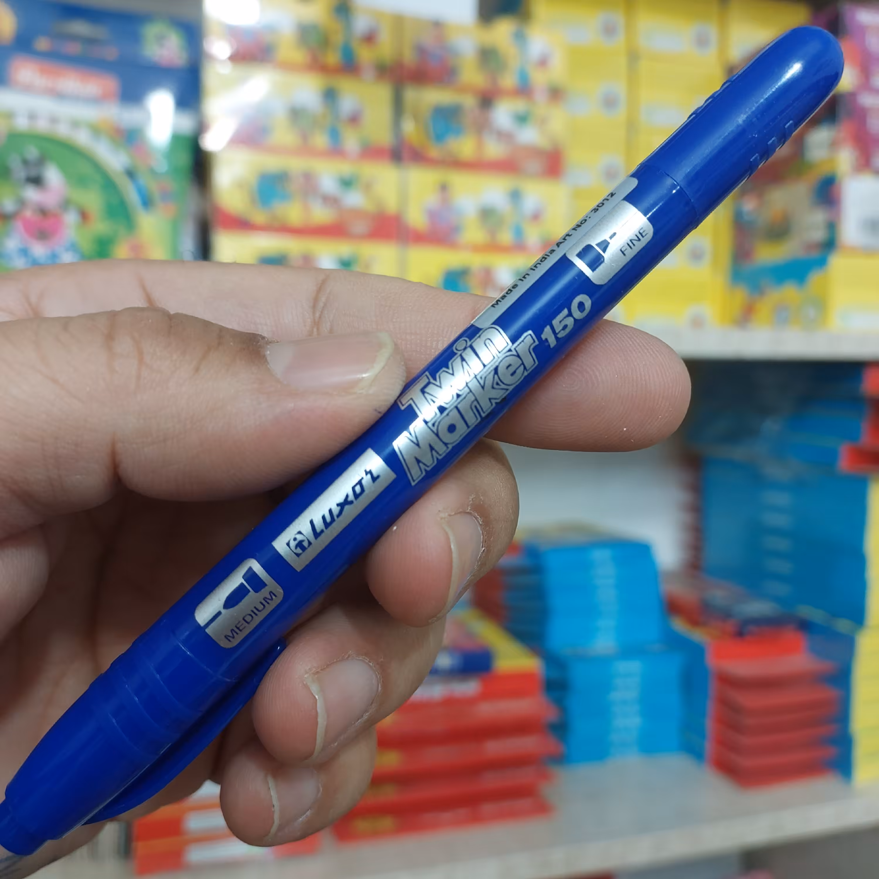 ماژیک سی دی دوسر رنگ آبی  Luxar