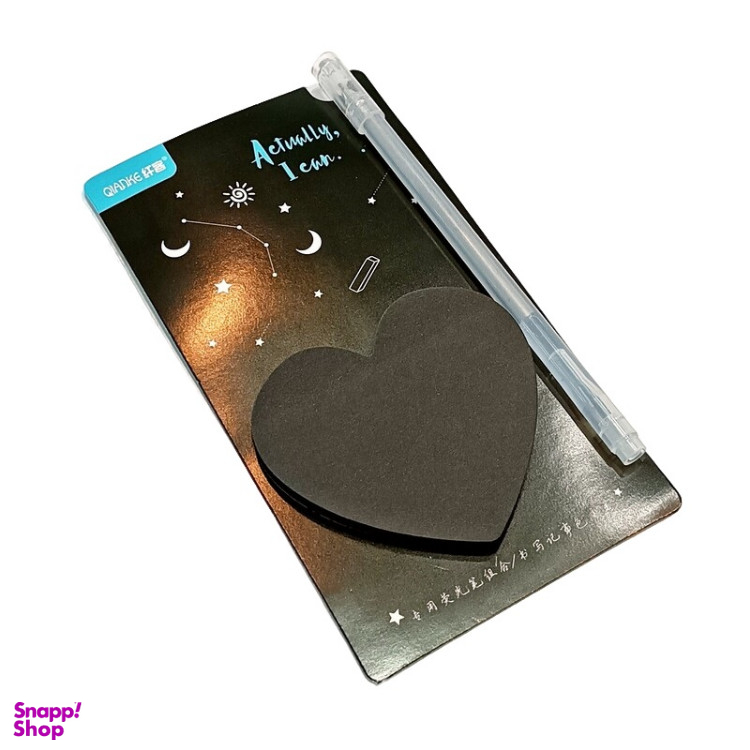 کاغذ یادداشت چسب دار کد bg6 به همراه خودکار نئونی