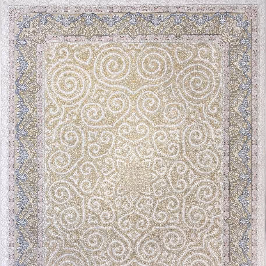 فرش 1200شانه برجسته تراکم 3600 طرح همایون  کرم