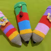 جامدادی بافتنی مدل مداد