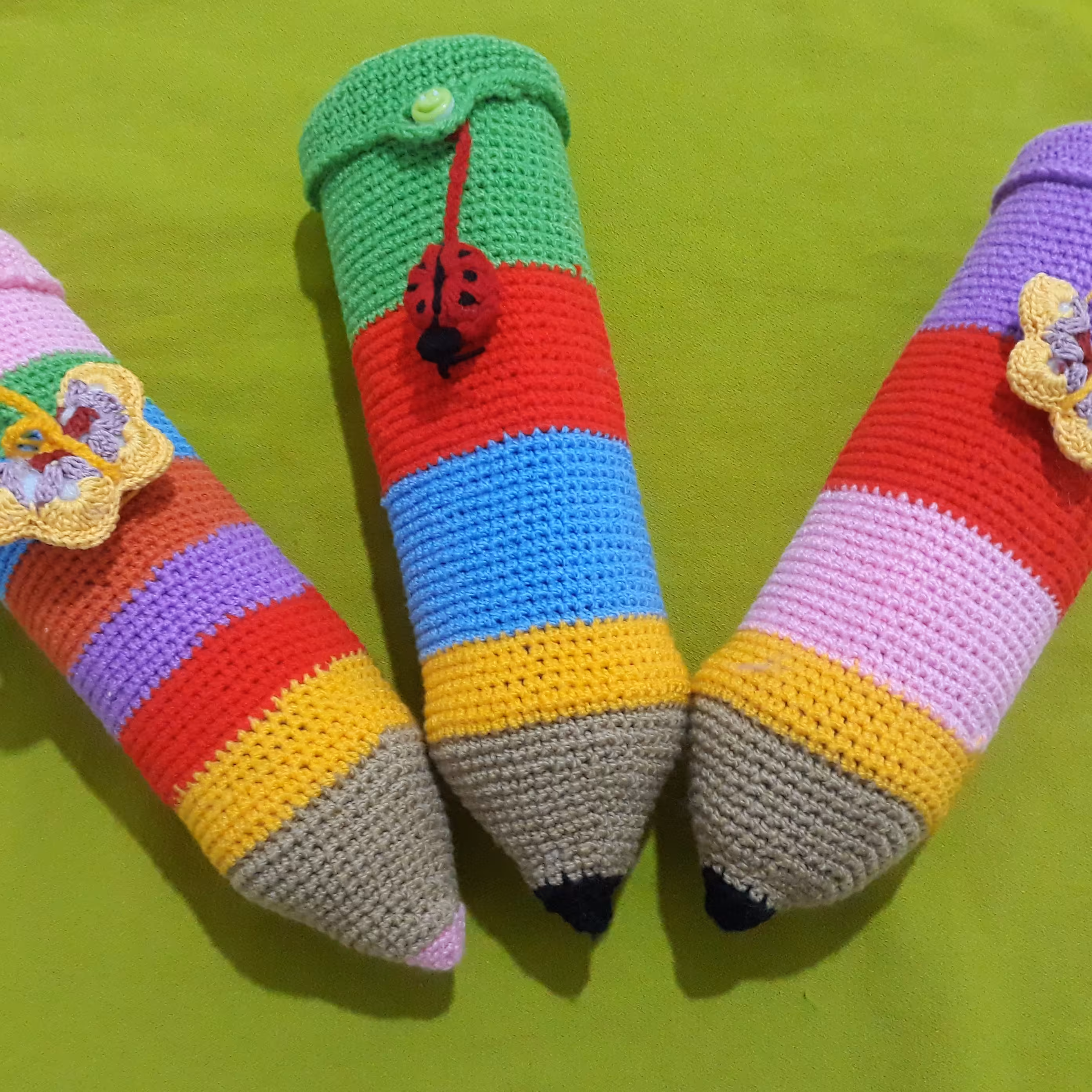 جامدادی بافتنی مدل مداد