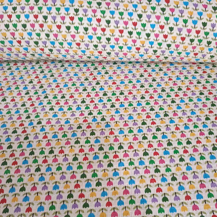 پارچه دستمال آشپزخانه تمام پنبه طرح گل لاله