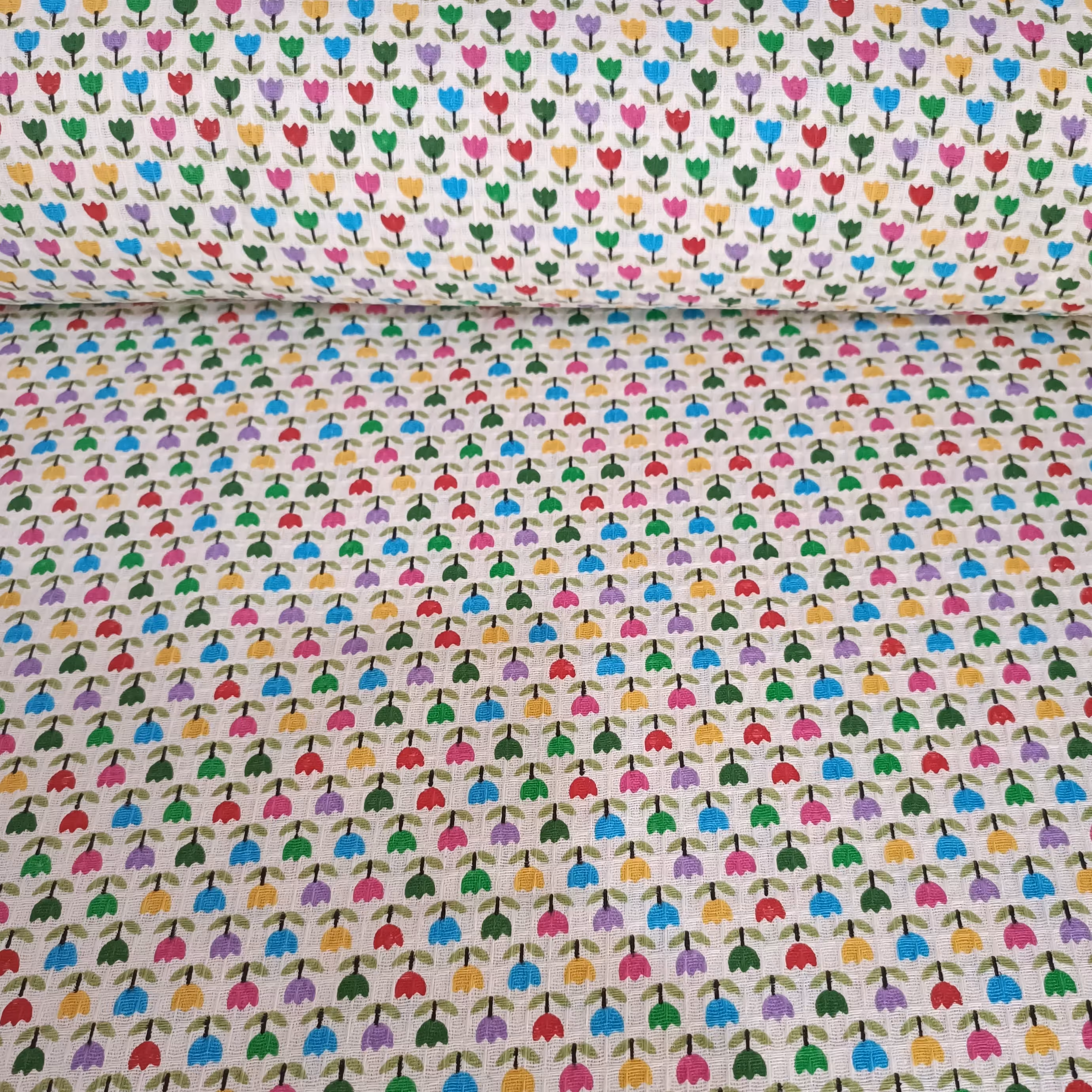 پارچه دستمال آشپزخانه تمام پنبه طرح گل لاله