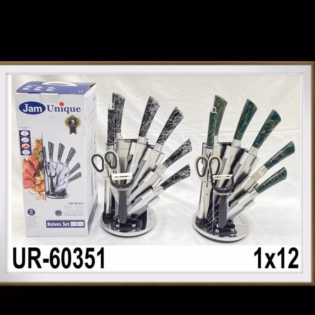 سرویس چاقو (کارد)آشپزخانه نه   12 پارچه  جنس استیل 