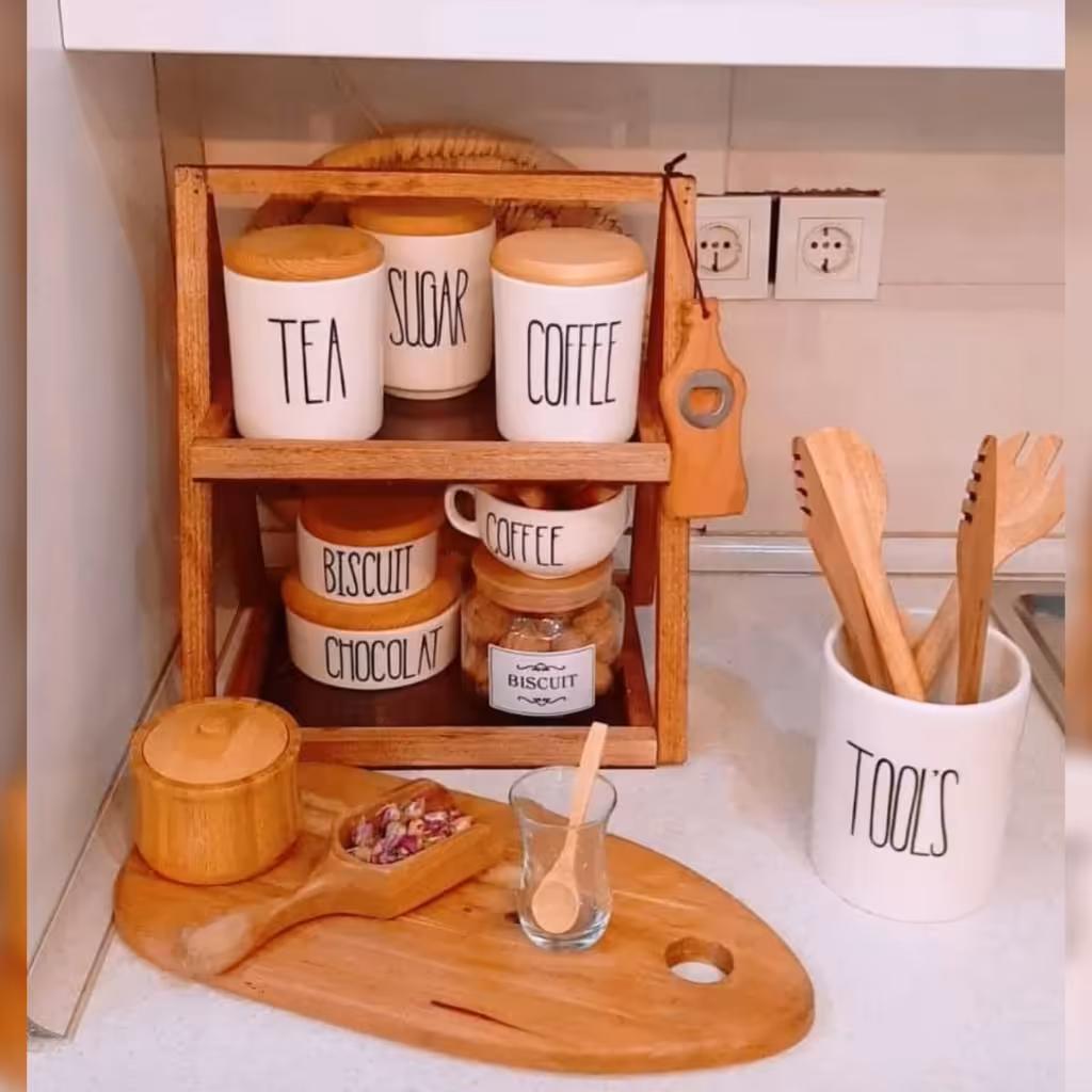 استند دو طبقه چوبی کفه ام دی اف