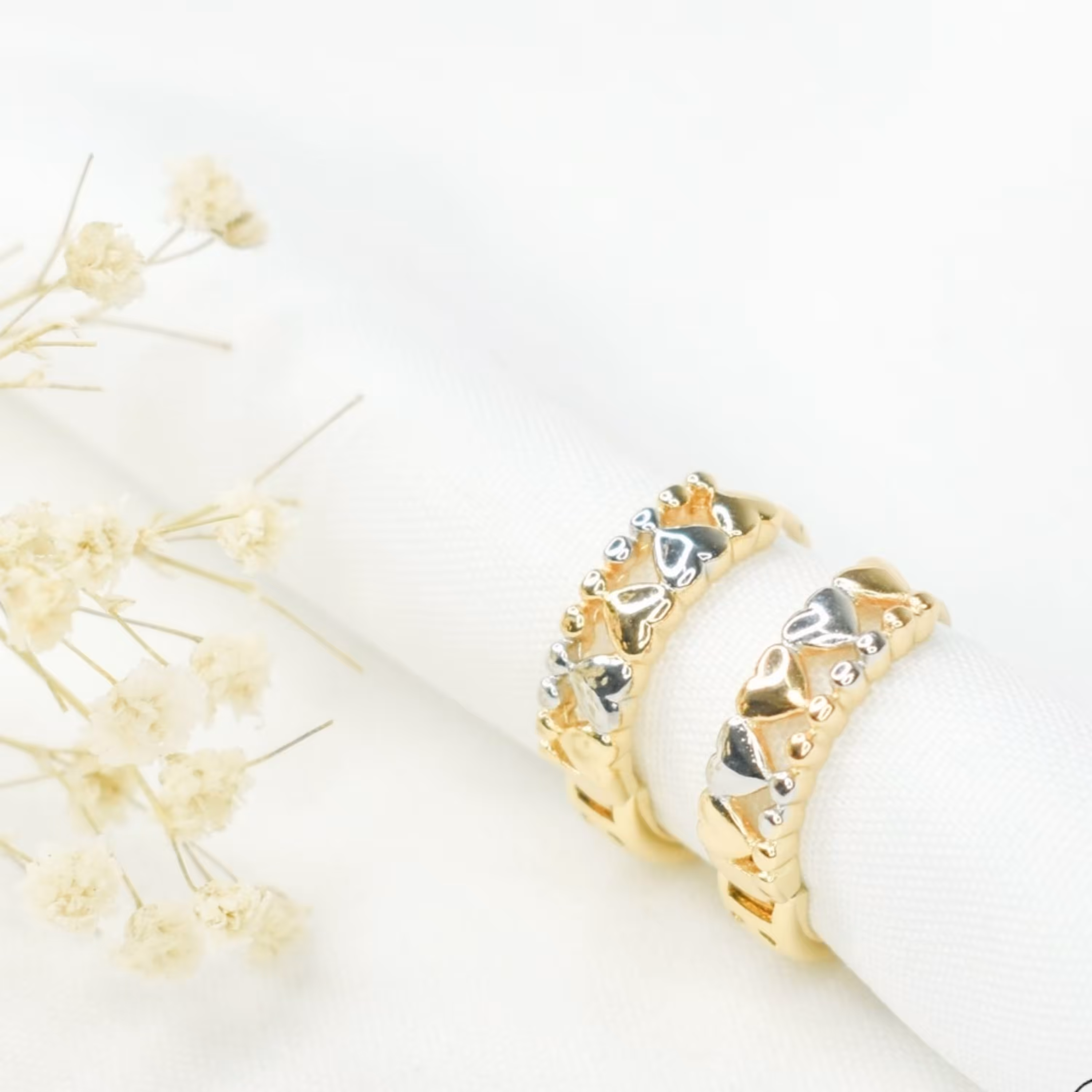 گوشواره ژوپینگ اصل طرح قلب ضد حساسیت رنگ ثابت  کد6683