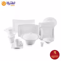 سرویس غذاخوری زرین لب چینی زرین طلایی 12 نفره وینچی 97 پارچه