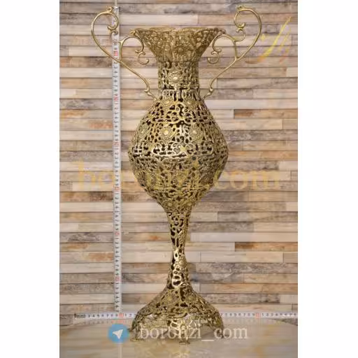 گلدان برنزی توری دسته دار