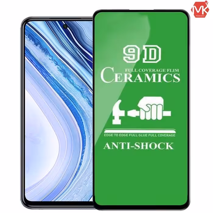گلس شیائومی سرامیکی xiaomi redmi note 9 - redmi 9t محافظ صفحه نمایش فول چسب نانو