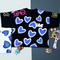 کراپ قلبی دخترانه مناسب 3 تا 12 سال 