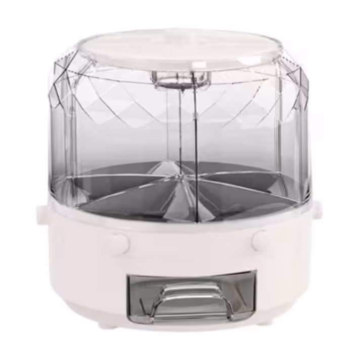 جاحبوباتی طرح الماسی دکمه و قبه طلایی شیک و عالی و با کیفیت مدل چرخشی 6 خانه (جا حبوباتی) 