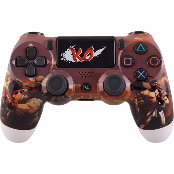 دسته بازی بی سیم Dualshock 4 High Copy درجه یک برند Play x طرح Street Fighter 6 مناسب برای PS4