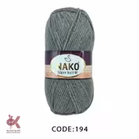 کاموا ترک ناکو پشمی سوپر اینچی هیت طوسی ملانژ تیره 194 با کیفیت عالی 