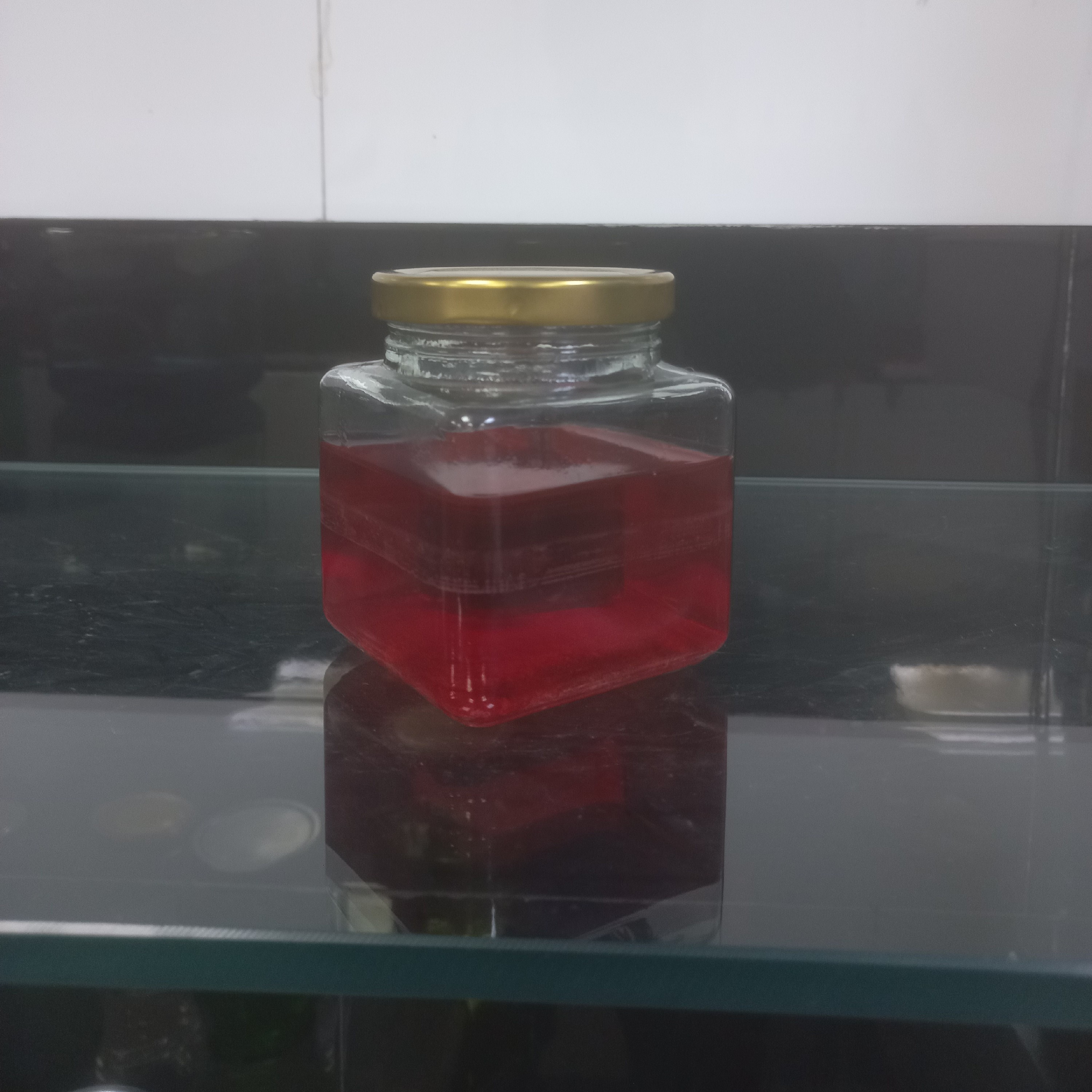 جار چهار گوش 500 گرمی درب 66 فلزی در 4 سایز