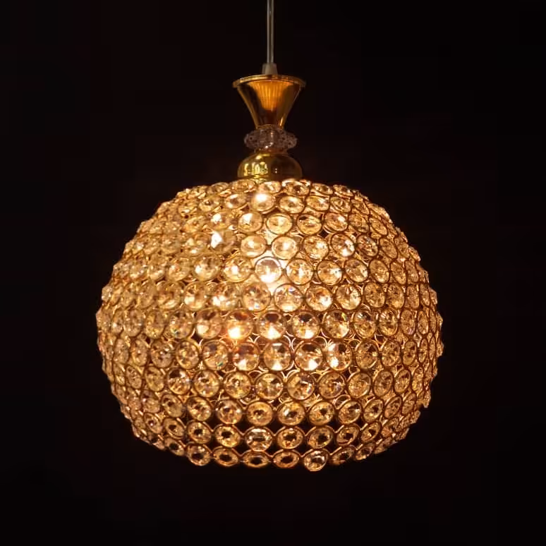 لوستر کروی کریستال سایز بزرگ