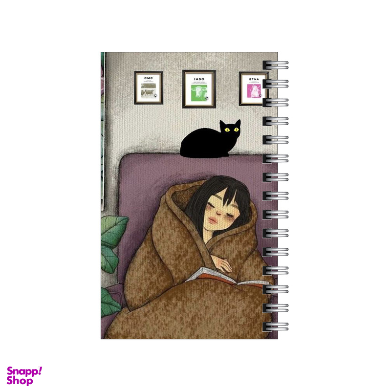دفترچه یادداشت 60 برگ مدل To Do List طرح دختر سرمایی و کتابخوانی کد 6319349